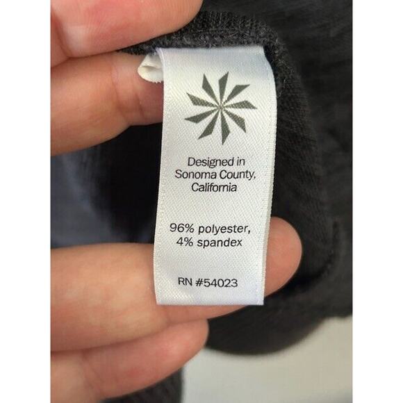 Athleta Blissful Wrap Cardigan Sweater Hooded Open Drape Front Knit Gray Small - Picture 5 of 8